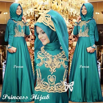 Trend Baju - Hijab Prince Bordir Pashmina Uk L - Hijau  