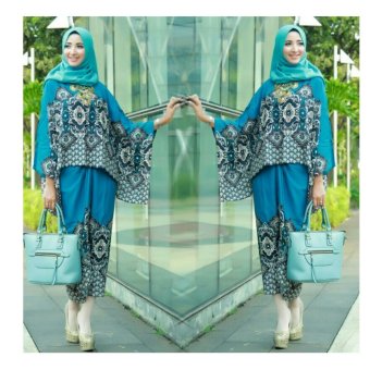 trendshopee Set 2in1 Rok Blouse Muslimah Batik Tina [TOSCA]  