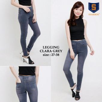 Tunas Baru Fashion Legging Jeans Clara Grey Free Acc  
