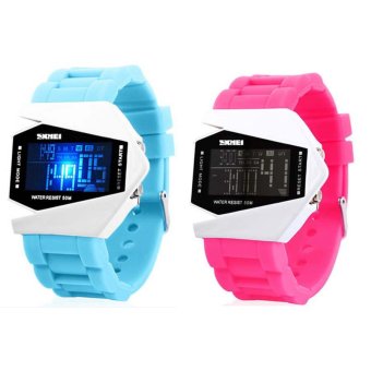 Twinklenorth Blue Rose Silicone Couple Watch K987Q-25  