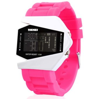 Twinklenorth Men's Rose Pink Silicone Strap Watch K987Q-21  