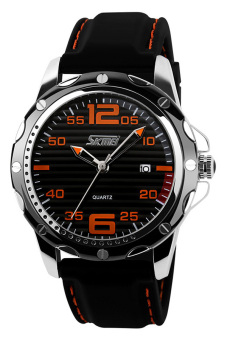 Ufengke Men's Black Leather Strap Watch Uf-Wsk068D  