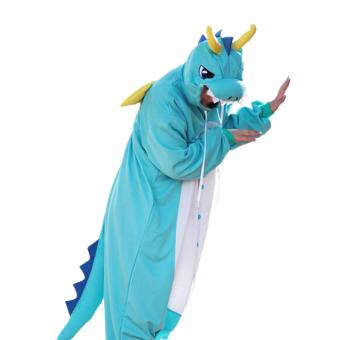 Ufosuit Animal Cosplay Costume Blue Dragon Unisex Adult Pajamas - intl  