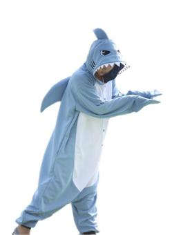Ufosuit Animal Cosplay Costume Unisex Adult Blue Shark Pajamas - intl  