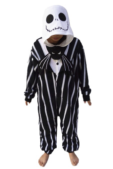 Ufosuit Black Jack skeleton Adult Animal Kigurumi Onesie-Stripe  