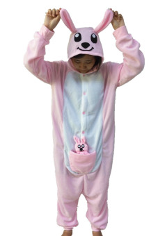 Ufosuit Pink Kangroo Kigurumi Onesie Animal Jumpsuit- Pink  