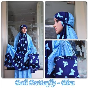 Ukhuwah Mukena Bali Butterfly - Biru  