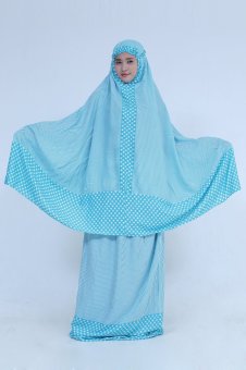 Ukhuwah Mukena Katun Bali Motif Polkadot-tosca Cantik  