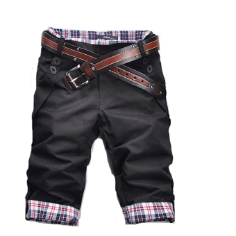Unbranded Men Cotton Shorts Trousers (Black) - Intl  
