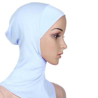 Under Scarf Hat Muslim woman Hijab Islamic Head Wear Neck Cover White - intl  