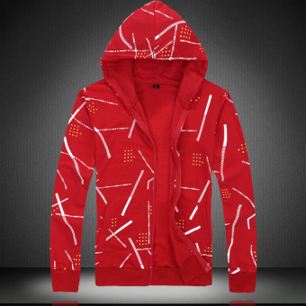 UR Zipper Baseball Shirt Men's print jacket Red - intl  