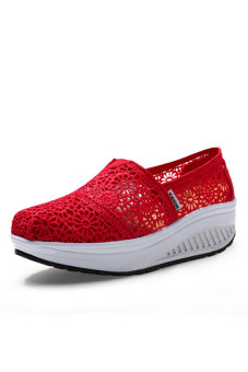 UShoes U100519 Perempuan Fahion Baji Sepatu Kets Sepatu (Merah)  