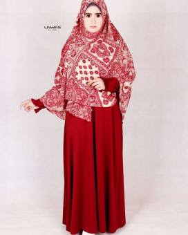 Uwais gamis rumaisha [maroon]  