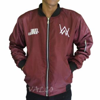 Valco Jaket Pilot Bomber Alan Walker Edition Pria - Maroon  