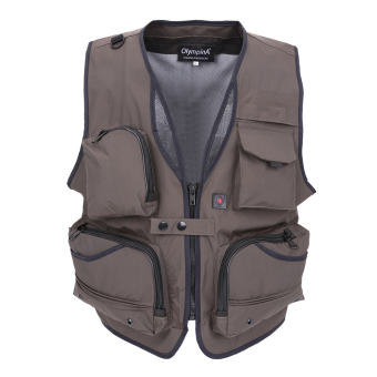 Valianto Men's Quick Dry Mesh Fishing Vest with Back Pocket US M/Asia 2XL Green  