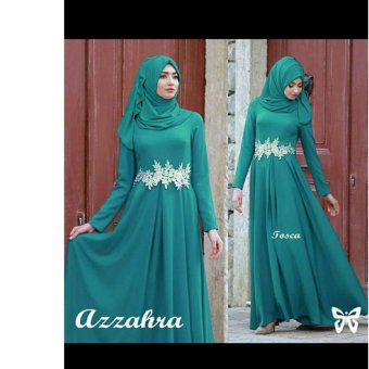 vallerie - hijab azzahra toska bahan spandek balon aplikasi renda ( motif renda bervariasi ) fit L free pasmina  