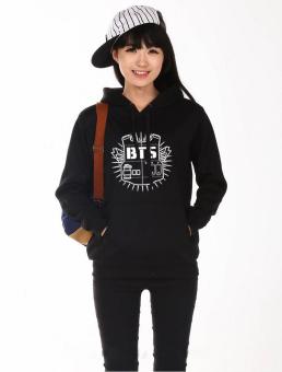 Vangull 2017 Women hoodie sweatshirt Clothing Hoody Sweatshirts BTS Cotton Sweatshirts Women Long Sleeve Hoodies jacket(black) - intl  