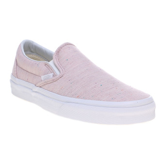 Vans Speckle Jersey Classic Slip-On Sneakers - Pink/True White  