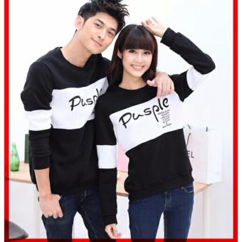 Vanz Collection - Sweater Couple Pusple - Hitam  