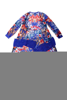 Velishy Summer Boho Chiffon Hippie Split Dress (Blue) - Intl  