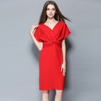 VICI New sexy summer deep v-neck accept waist split elegant dress - Intl  