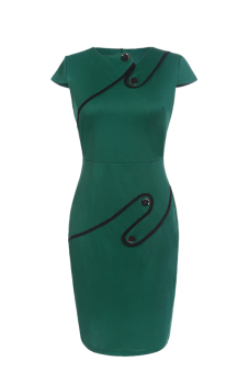 Vintage Bodycon Dress (Green)  