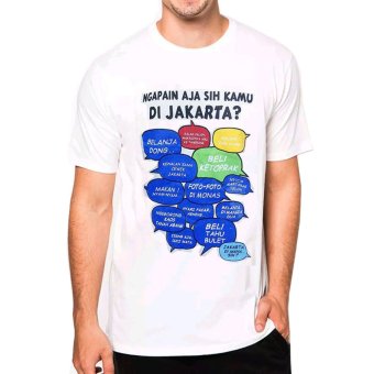 VM Kaos Polos Oblong O Neck Pendek Khas Jakarta - Simple T Shirt putih - CT 17  