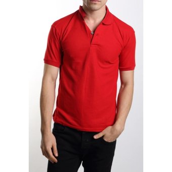 VM Kaos Polos Polo Shirt - Merah  