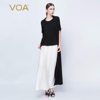 VOA Women's Silk Windbreaker Plain Casual Classical - intl  