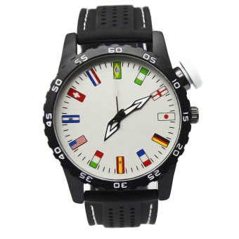 Vococal Unisex Black Silicone Strap Wristwatch  