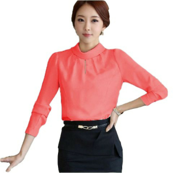 Vrichel Collection - blouse wanita long sleeves (peach)  