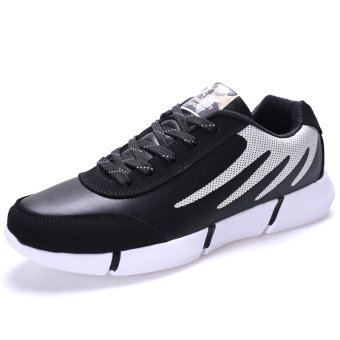 WETIKE Men's Fashion Shoes Microfiber Soft Bottom Shoes(Black)  