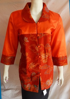 Whiens Blouse Komb Batik Cap Lapisan Trikot  