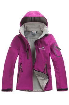 Windproof Outdoor Softshell Jacket Purple  