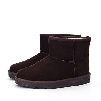 Winter warm Add Suede Boots women 2016 fashion snow boots women (Brown) - intl  