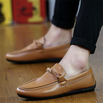 WithYou Men's Fashion Mocassin Slip-On Lazy Boat Shoes(Brown) - intl  