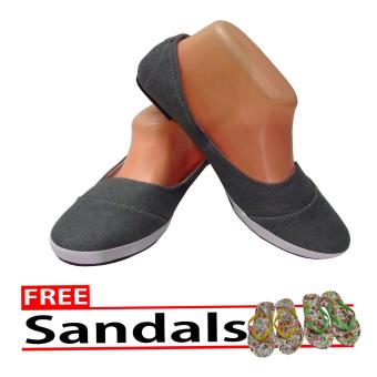 Woman Choice Flat Shoes Develop 12 - Sepatu Balet - Abu-Abu Free Sandals  