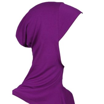 Woman Full Cover Muslim Inner Hijab Cap Islamic Turban Beanies Underscarf Modal Ninja Hijab Purple - intl  