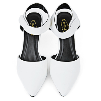 Women Ankle Pointed Toe Sandals High Heels Shoes (White) - intl  