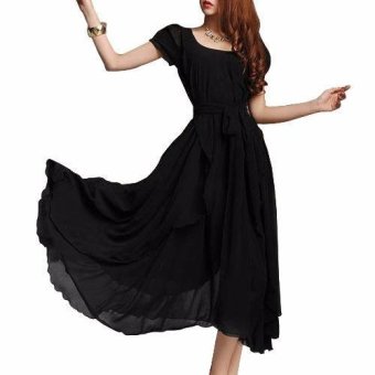 Women Dress Long Dress Evening Party Dress Beach Dresses Chiffon Dress - intl  