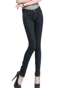 Women Fine Waist sexy Skinny Straight Jeans (Black)(INTL)  