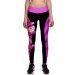 Women High Waist Ankle Leggings Rose Cartoon Pattern Skinny Active Pants - intl  