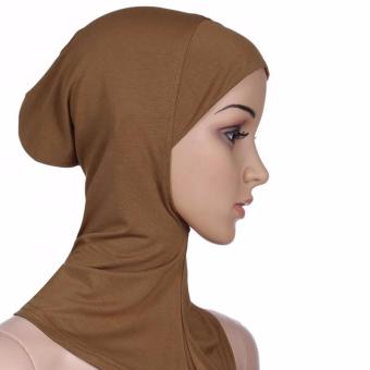 Women hijab Plain silk scarf Muslim hijab silk scarves camel - intl  