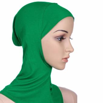 Women hijab Plain silk scarf Muslim hijab silk scarves green - intl  