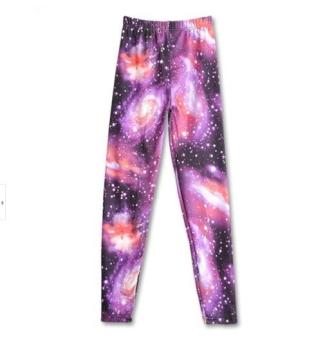 Women Leggings Pencil Pants Summer Tropical Galaxy Casual Legging (Purple) - intl  