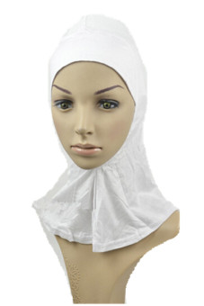 Women Muslim Headscarf Hijab Scarf Modal Bottoming Hat Cap Muslim Islamic Face-lift Cap (White)  