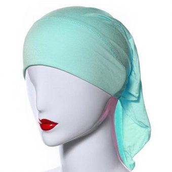 Women Muslim Modal Soft Adjustable Underscarf Inner-cap Hijab - Light Blue - intl  