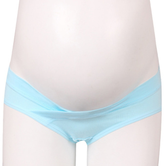 Women Pregnant Underwear Pure cotton Non-deformation Shorts (Blue)  