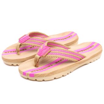 Women recreational beach non-slip slippers women's shoes sandals flip flops(rose) - intl  
