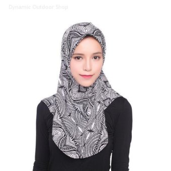 Women Scarf muslim headscarf fashion headband Soft hijab - black pattern - intl  